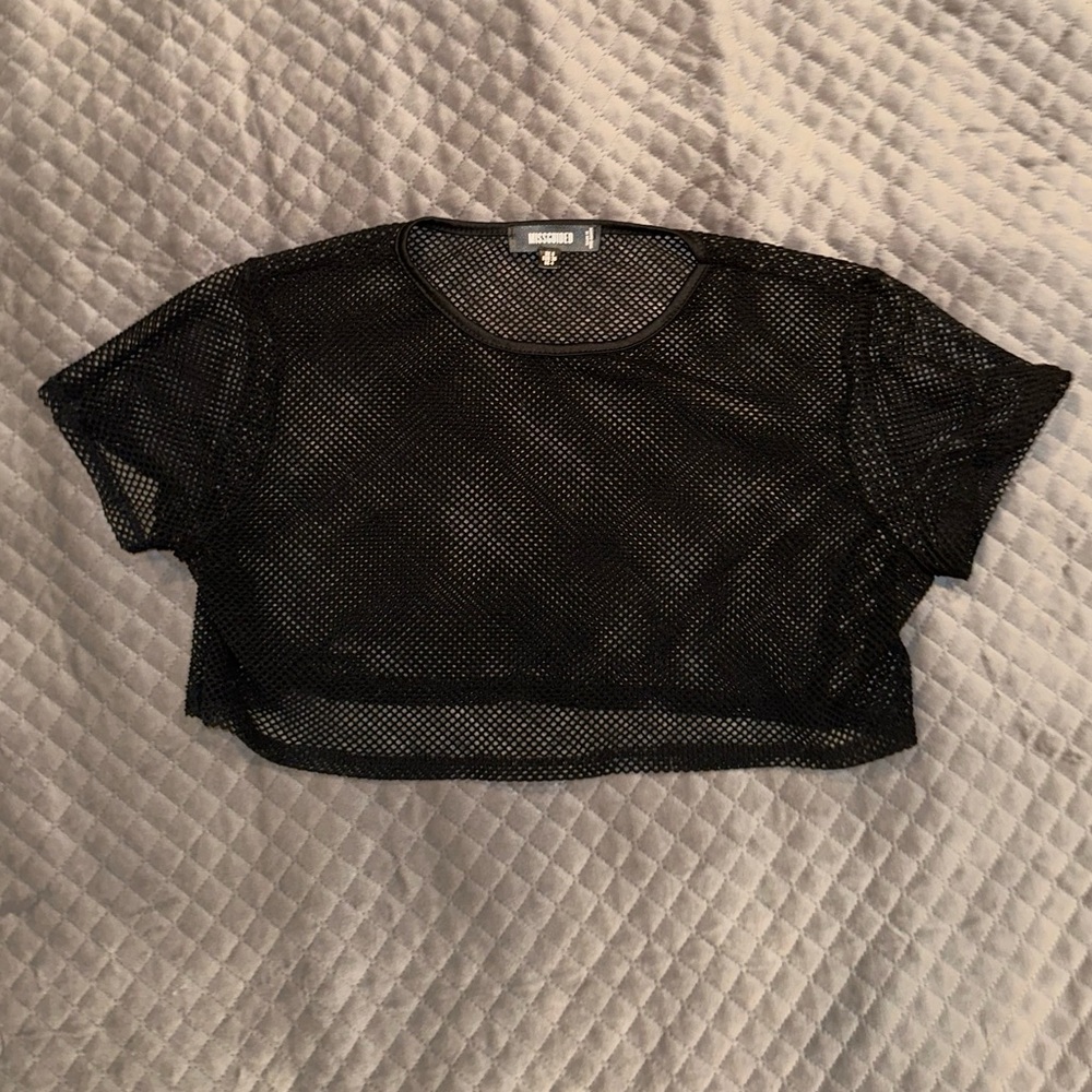 Missguided Mesh Crop Top